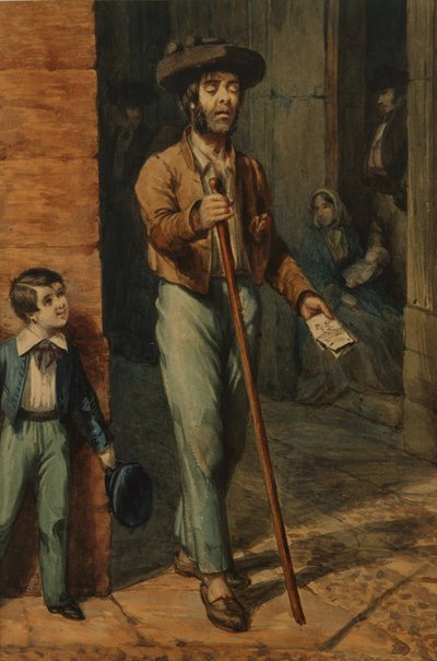 Popular Blind Man in Cádiz by Prilidiano Pueyrredon